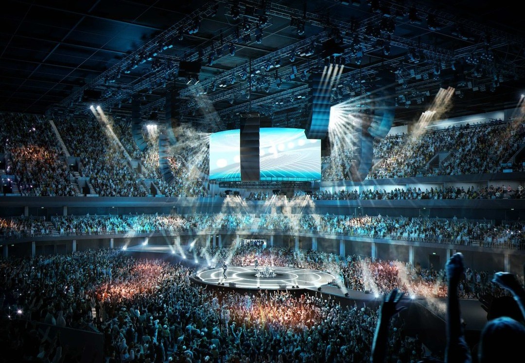 How the venue envisaged its opening week in artists’ impressions