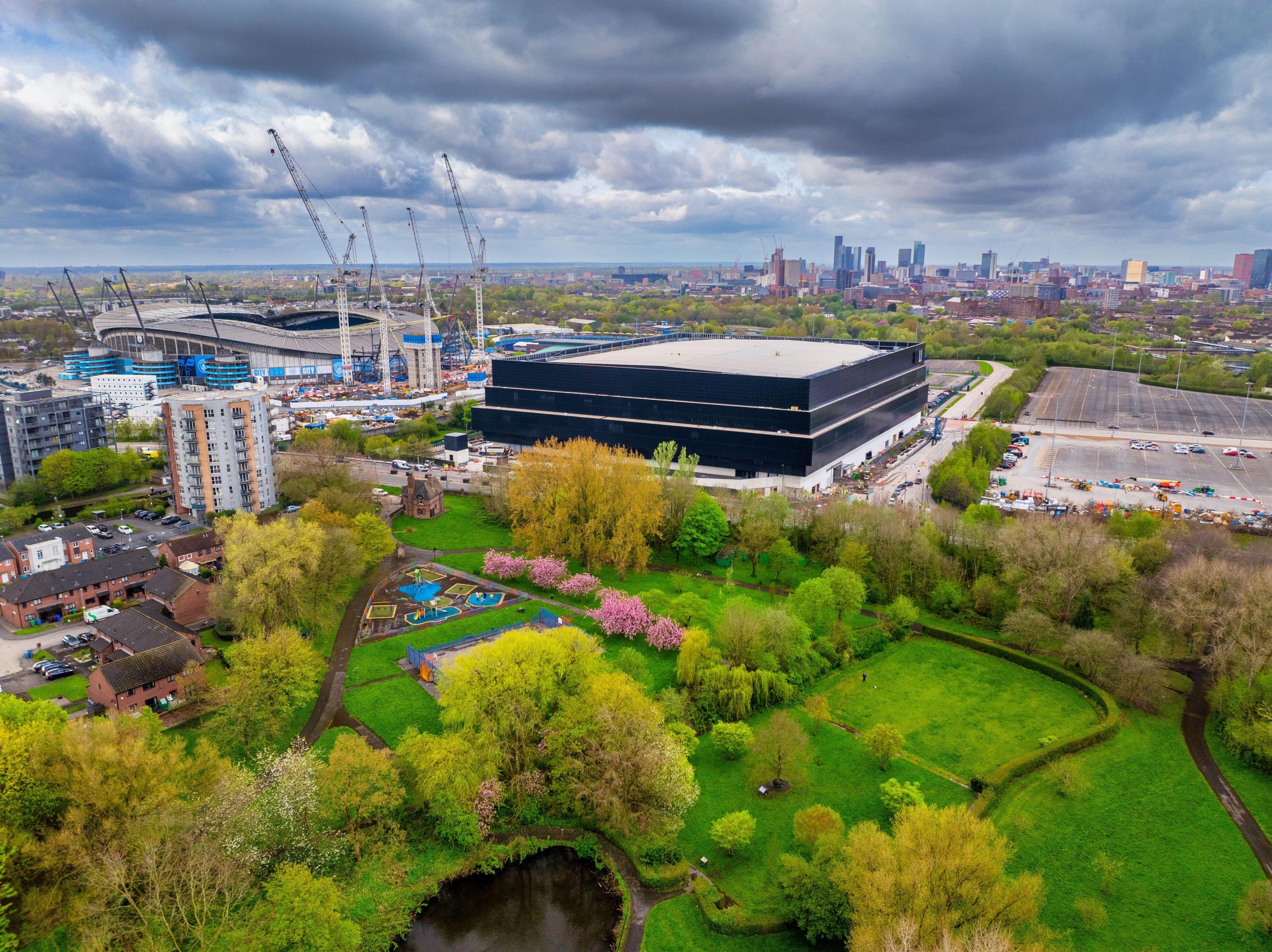 The arena as seen from Phillips Park